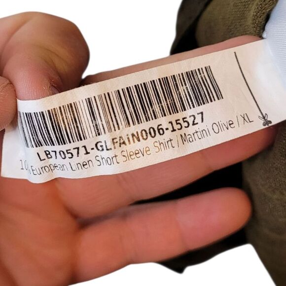 Quince Women's Martini Olive 100% Linen Short Sleeve Shirt Size XL - Picture 6 of 6